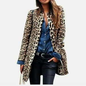 Leopard print satin duster